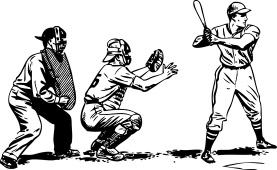 An illustration of baseball players for the baseball gambling business